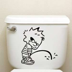  Funny Boy Carton Bathroom Toilet Wall Decal Sticker Arts 