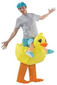 RIDING YELLOW DUCK ILLUSION INFLATABLE COSTUME SS24540G  