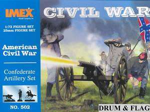 IMEX 502 CIVIL WAR CONFEDERATE ARTILLERY. 1:72 SCALE  