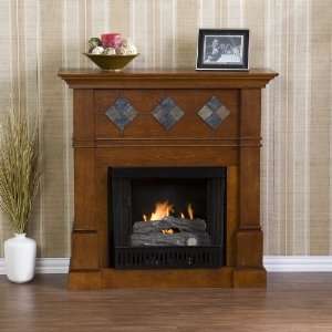  Monticello Walnut Gel Fuel Fireplace by Southern 
