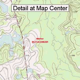 USGS Topographic Quadrangle Map   Metter, Georgia (Folded/Waterproof 