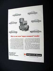 Ingersoll Rand XHE & XLE Air Compressor 1963 print Ad  