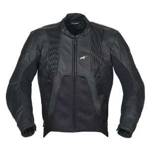  Alloy Leather Jacket Black EURO Size 64 Alpinestars 310358 