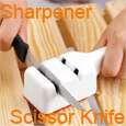 New Manual Double Home Kitchen Knife Knives Scissor Sharpener Honing 