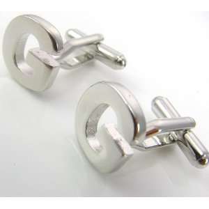  Silver Letter G Initial Cufflinks Cuff links Everything 