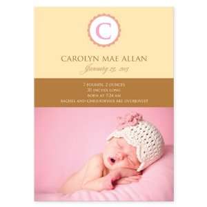  Sweet Initial Birth Announcement