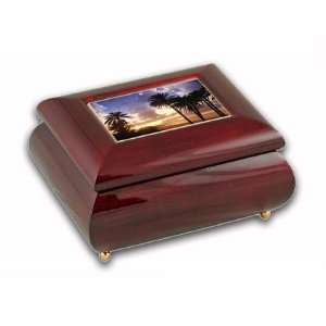  Exquisite Sunset Music Box with 18 Note Musical Movement 
