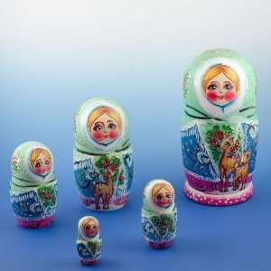   Reindeer Russian Nesting Dolls, Matryoshka, Matreshka: Home & Kitchen