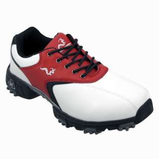 Woodworm Junior Golf Shoes Youth Red/Black/White 1 Year Waterproof 