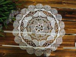 Unique Handmade bobbin lace round Doily/Placemat  
