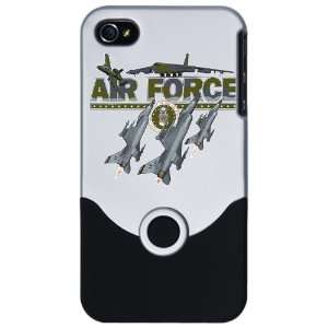 iPhone 4 or 4S Slider Case Silver US Air Force with Planes and Fighter 