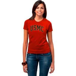  US Marine Corps Womens Perennial T Shirt Sports 