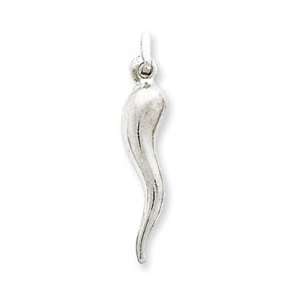   Designer Jewelry Gift Sterling Silver Italian Horn Pendant: Jewelry