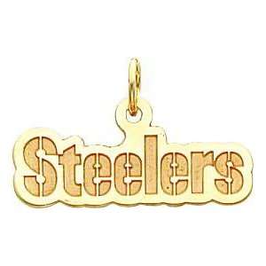 14K Gold NFL Pittsburgh Steelers Charm:  Sports & Outdoors