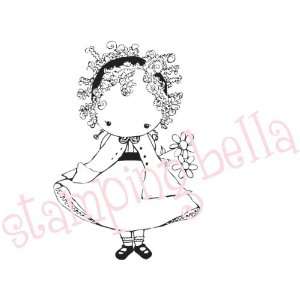   Bella Unmounted Rubber Stamp Izzie Has A Daisy Arts, Crafts & Sewing