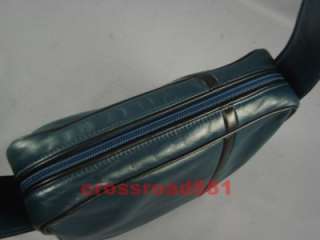 Auth Loewe Dark Cyan Leather Shoulder Bag Great  