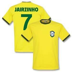 1970 Brazil Home Retro Shirt + Jairzinho 7 (Retro Style):  