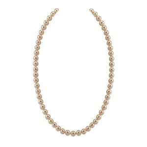   Strand 8 mm Pink Round Majorca Pearl 27 inch Necklace peora Jewelry