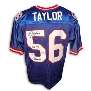 Lawrence Taylor New York Giants Autographed Blue Throwback Jersey with 