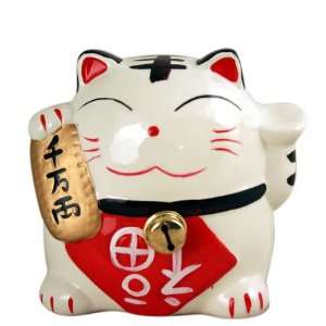  Lucky Cat Porcelain Piggy Bank FEN014 Toys & Games