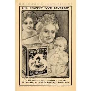 1906 Ad Lowneys Breakfast Cocoa Female Generations   Original Print 