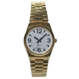  Mens Gold Tone Low Vision Watch