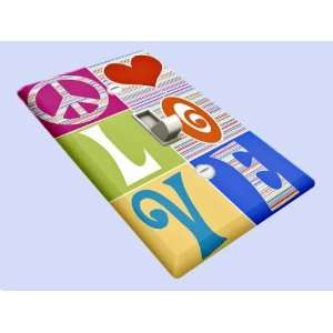  Peace and Love Decorative Switchplate Cover