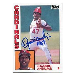  Joaquin Andujar Autographed/Signed 1984 Topps Card Sports 