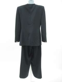 GIORGIO ARMANI Black Lbl Navy Wool Silk Pant Suit 40 46  