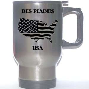  US Flag   Des Plaines, Illinois (IL) Stainless Steel Mug 