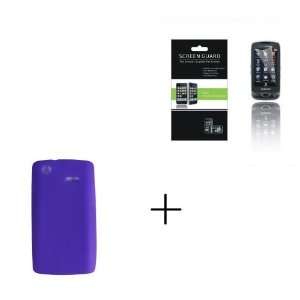 Samsung Captivate I897 Purple Rubberized Hard Protector Case + Screen 
