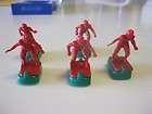 Lot of 5 Vintage Tudor Electric Red Football players with bases