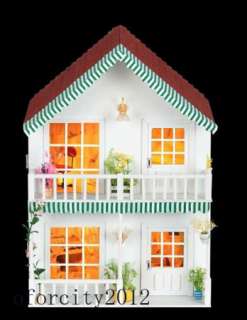 DIY Wooden Doll house Miniature LED Light Beautiful male Deluxe model 