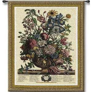  June Botanical Small Floral Tapestry Wall Hanging 26 x 32 