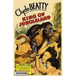  King of Jungleland Poster 27x40 Clyde Beatty Manuel King 