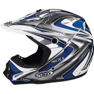  G Max GM46X 1 Motocross Helmet Core White/Blue/Silver XXXL 