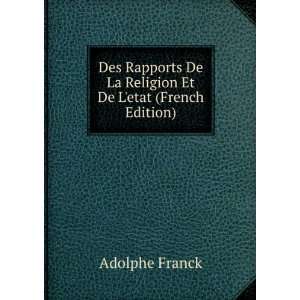  Des Rapports De La Religion Et De Letat (French Edition 