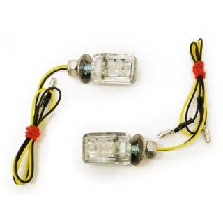 2pcs Mini Motorcycle LED Turn Signals Indicators Blinkers Lights Fits 