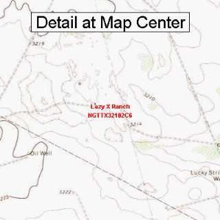  USGS Topographic Quadrangle Map   Lazy X Ranch, Texas 