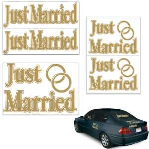  Just Married Auto Clings Case Pack 36 