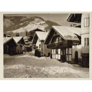  1928 Houses Kitzbuhel Tyrol Austria Austrian Alps Snow 