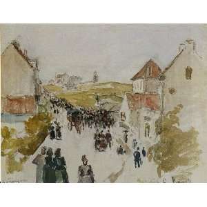   Pissarro   24 x 18 inches   Feast Day in Knokke