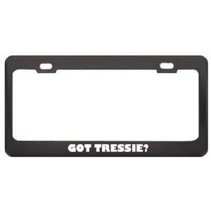   Tressie? Girl Name Black Metal License Plate Frame Holder Border Tag