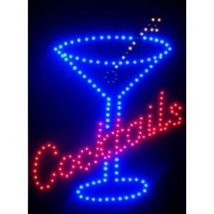  Cocktails LED Lighted Sign Wall Art: Office Products