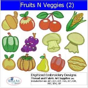  Digitized Embroidery Designs   Fruits N Veggies(2) Arts 