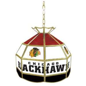 NHL Chicago Blackhawks Stained Glass Tiffany Lamp   16 inch:  