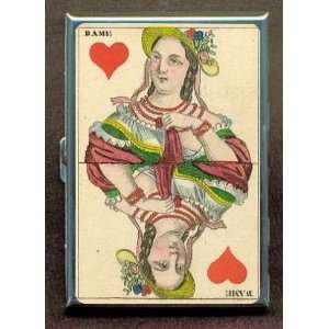  PLAYING CARD 1850 QUEEN HEARTS ID CIGARETTE CASE WALLET 