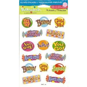    Good Job Bubble Gum Scented Stickers 4 Sheets Toys & Games