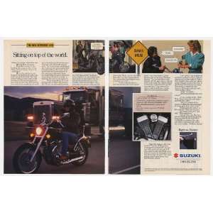  1987 Suzuki Intruder 1400 Motorcycle 2 Page Print Ad 