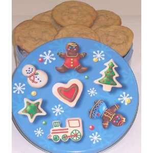 Scotts Cakes 1 lb. Peanut Butter Cookies in a Christmas Cookie Tin